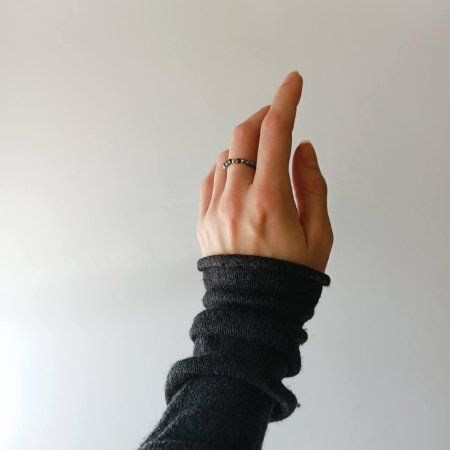 Каблучка з натурального Терагерца+намистина кольору золото гіпоалергенний сплав d-3мм 15-18р-р на резинці